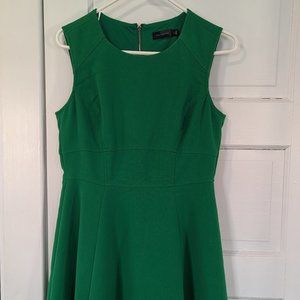 The Limited Fit & Flare A-Line Bright Green Strapless Dress